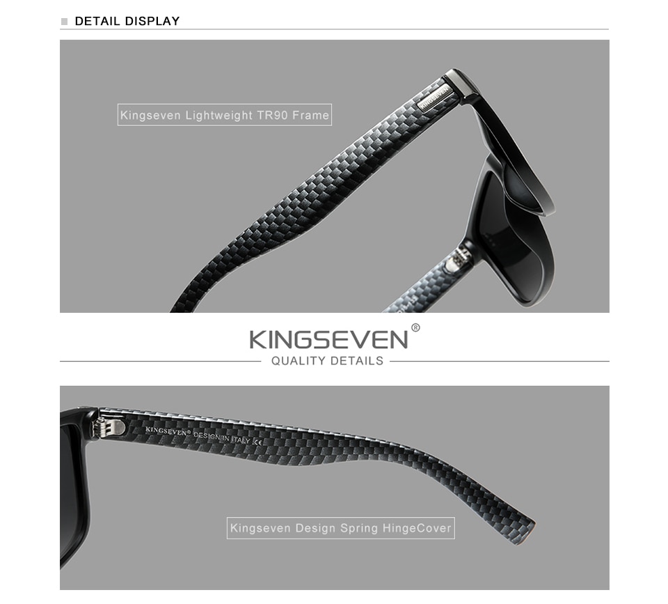 KINGSEVEN Square Retro Polarized Sunglasses